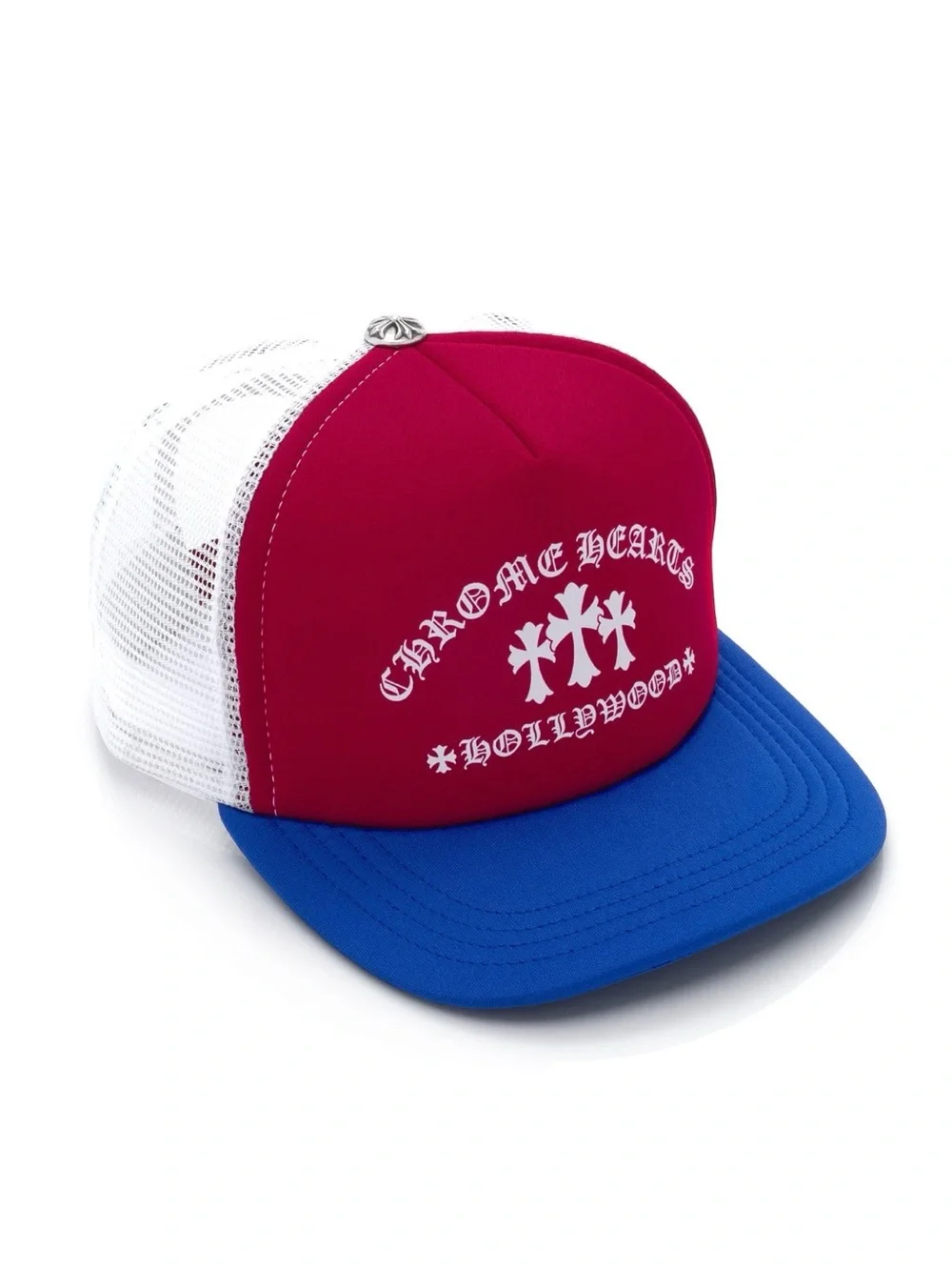 !!AUTHENTIC!! Chrome Hearts Red & Blue Trucker Hat